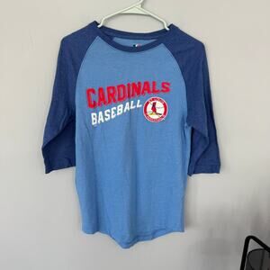 MLB Genuine Merchandise St Louis Cardinals Baseball Ringer Tee Shirt Size Small